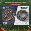 Jingle Jollys 60cm Christmas Wreath LED Lights Snowy Berries Garland Party Decor