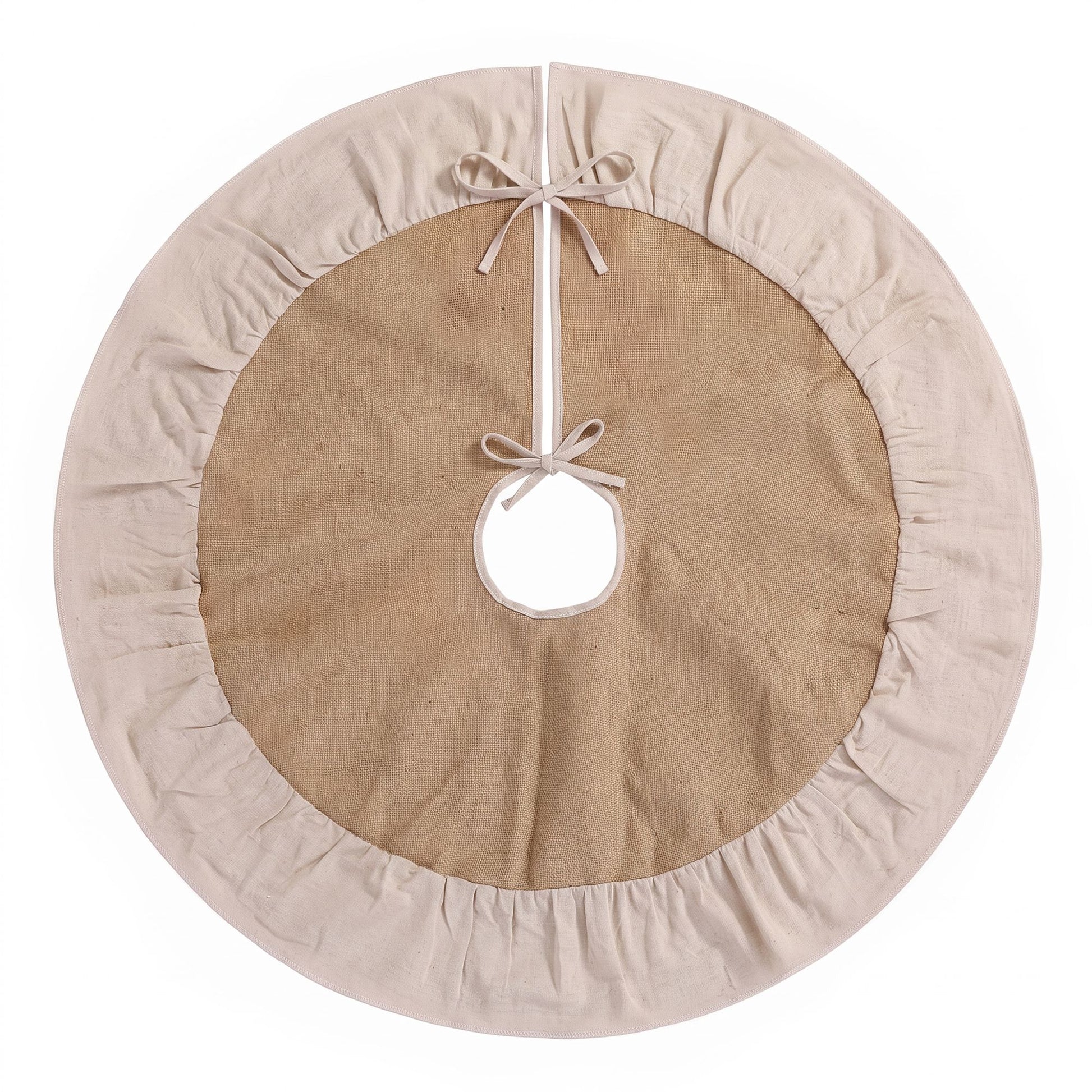 Jingle Jollys 90cm Christmas Tree Skirt Linen Christmas Tree Mat Decor