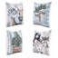 Jingle Jollys Christmas Cushion Covers Set of 4 Pillow Covers 45x45cm with 4 Cute Patterns Blue