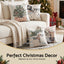 Jingle Jollys Christmas Cushion Covers Set of 4 Pillow Covers 45x45cm with 4 Cute Patterns Blue