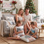 Jingle Jollys Christmas Cushion Covers Set of 4 Pillow Covers 45x45cm with 4 Cute Patterns Blue
