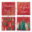 Jingle Jollys Christmas Cushion Covers Set of 4 Pillow Covers 45x45cm with 4 Cute Patterns Red