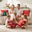 Jingle Jollys Christmas Cushion Covers Set of 4 Pillow Covers 45x45cm with 4 Cute Patterns Red