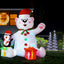 Jingle Jollys Christmas Inflatable Bear 1.8M Height LED Outdoor Decorations Illuminated
