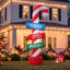 Jingle Jollys Christmas Inflatable Candy Pole 2.4M Illuminated Decorations