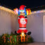 Jingle Jollys Christmas Inflatable Climbing Santa 3.5M Height LED Decorations Illuminated