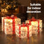 Jingle Jollys Christmas Lights 70 LED Fairy Light Gift Box 3pcs Decorations Red