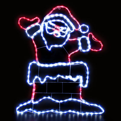 Jingle Jollys Christmas Lights Motif LED Light Outdoor Decorations 101cm Santa