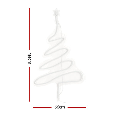 Jingle Jollys Christmas Lights Motif LED Light Outdoor Decorations 114cm Tree