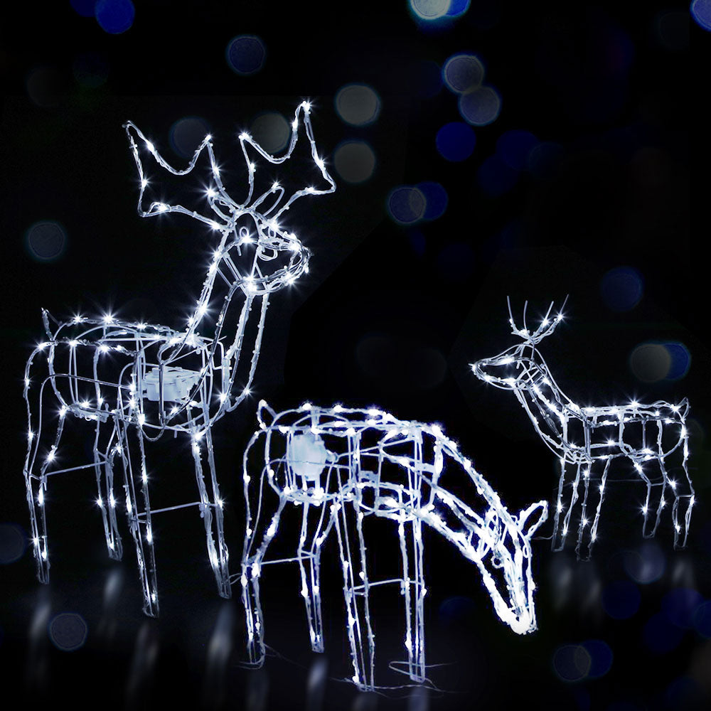 Jingle Jollys Christmas Motif Lights LED Rope Reindeer Waterproof Outdoor