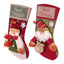 Jingle Jollys Christmas Stockings 2 Pack Large 3D Plush Santa Snowman 43.5cm Christmas Decor for Family Holiday Christmas Party Decorations