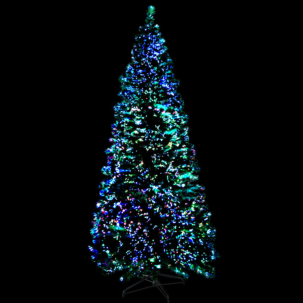 Jingle Jollys Christmas Tree 1.8M LED Xmas trees Optic Fibre Warm White