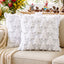 Jingle Jollys Christmas Tree Pillow Covers 2 Packs Cushion Covers Soft Faux Fur Jacquard Throw Pillow Covers 45 x 45cm White