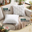 Jingle Jollys Christmas Tree Pillow Covers 2 Packs Cushion Covers Soft Faux Fur Jacquard Throw Pillow Covers 45 x 45cm White