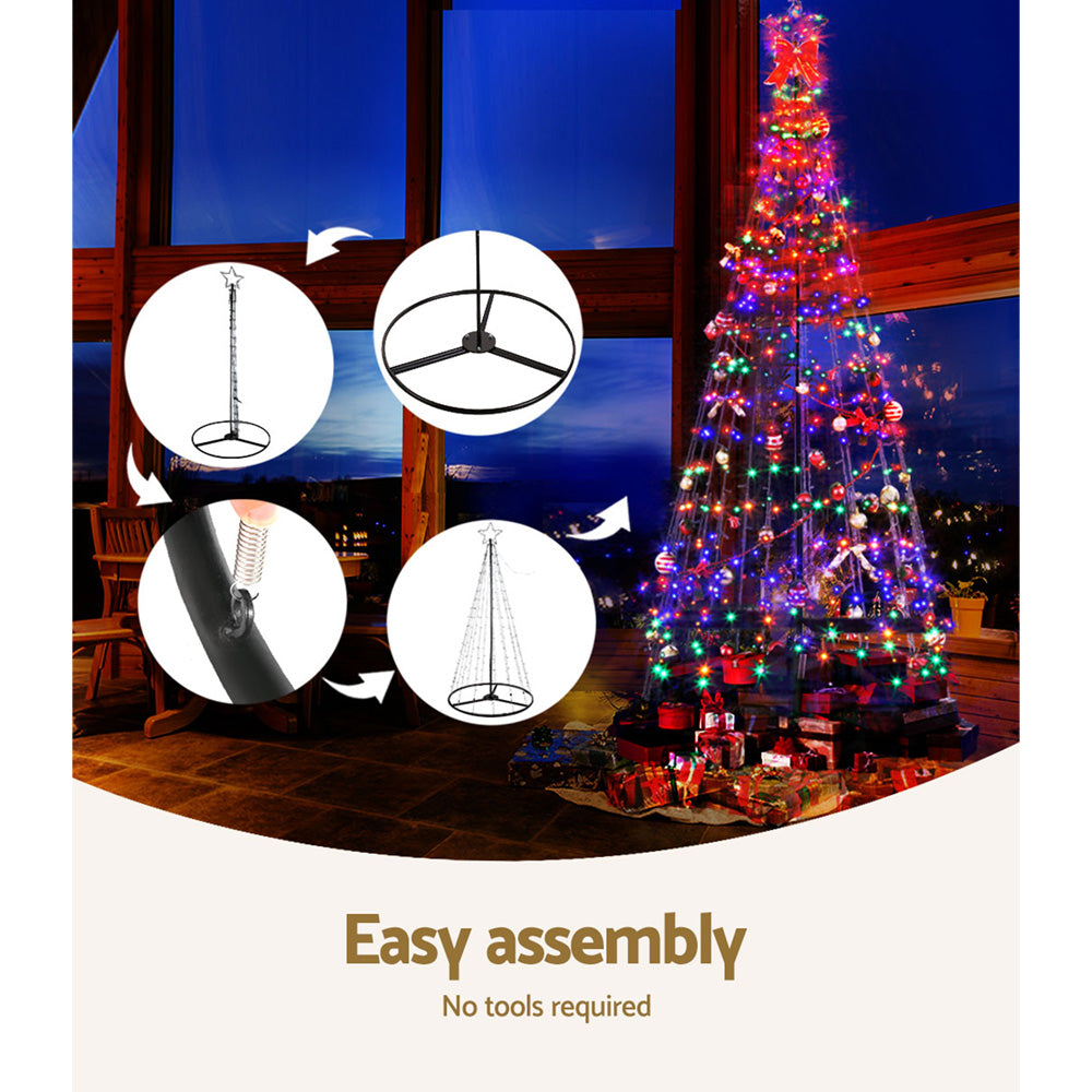 Jingle Jollys Solar Power Christmas Tree 3.6M 400 LED Xmas Trees 8 Light Modes