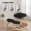 Artiss Kneeling Chair Ergonomic Posture Chair with Memory Foam Balance Stool for Home Office Gaming 120kg Weight Capacity Black