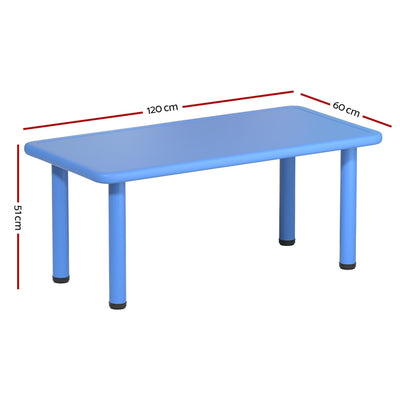 Keezi Kids Table Plastic Square Activity Study Desk 60X120CM