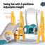 Keezi Kids Slide Swing Set Basketball Outdoor Toys Adjustable Height 140cm Green