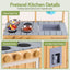 Keezi Kids Kitchen Playset Wooden Play Kitchen Mud Kitchen Toy Kitchen 95cm Tall