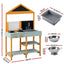 Keezi Kids Mud Kitchen Play Kitchen Toy Kitchen Set with Blackboard 110cm
