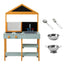 Keezi Kids Mud Kitchen Play Kitchen Toy Kitchen Set with Blackboard 110cm