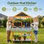 Keezi Kids Mud Kitchen Play Kitchen Toy Kitchen Set with Blackboard 110cm