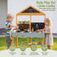 Keezi Kids Mud Kitchen Play Kitchen Toy Kitchen Set with Blackboard 110cm