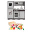 Keezi Kids Play Kitchen Pretend Toy Kitchen With Wooden Play Food Set