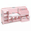 Keezi Kids Storage Unit Bookshelf Toy Box Organiser Bench Seat Cabinet 170cm Pink