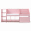 Keezi Kids Storage Unit Bookshelf Toy Box Organiser Bench Seat Cabinet 170cm Pink