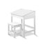 Keezi Kids Table Chairs Set Children Drawing Writing Desk Storage Toys Play