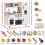 Keezi Kids Wooden Pretend Kitchen Playset with 29pc Cutting Food Set