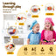 Keezi Kids Wooden Pretend Kitchen Playset with 29pc Cutting Food Set