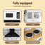 Keezi Kids Wooden Toy Kitchen with 29pc Play Food and Cookware Set