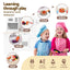 Keezi Kids Wooden Toy Kitchen with 29pc Play Food and Cookware Set
