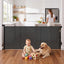 Keezi Retractable Gate Baby Gate Pet Safety Fence Extends up to 400cm Black