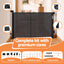 Keezi Retractable Gate Baby Gate Pet Safety Fence Extends up to 400cm Black