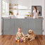Keezi Retractable Gate Baby Gate Pet Safety Fence Extends up to 400cm Grey