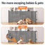Keezi Retractable Gate Baby Gate Pet Safety Fence Extends up to 400cm Grey