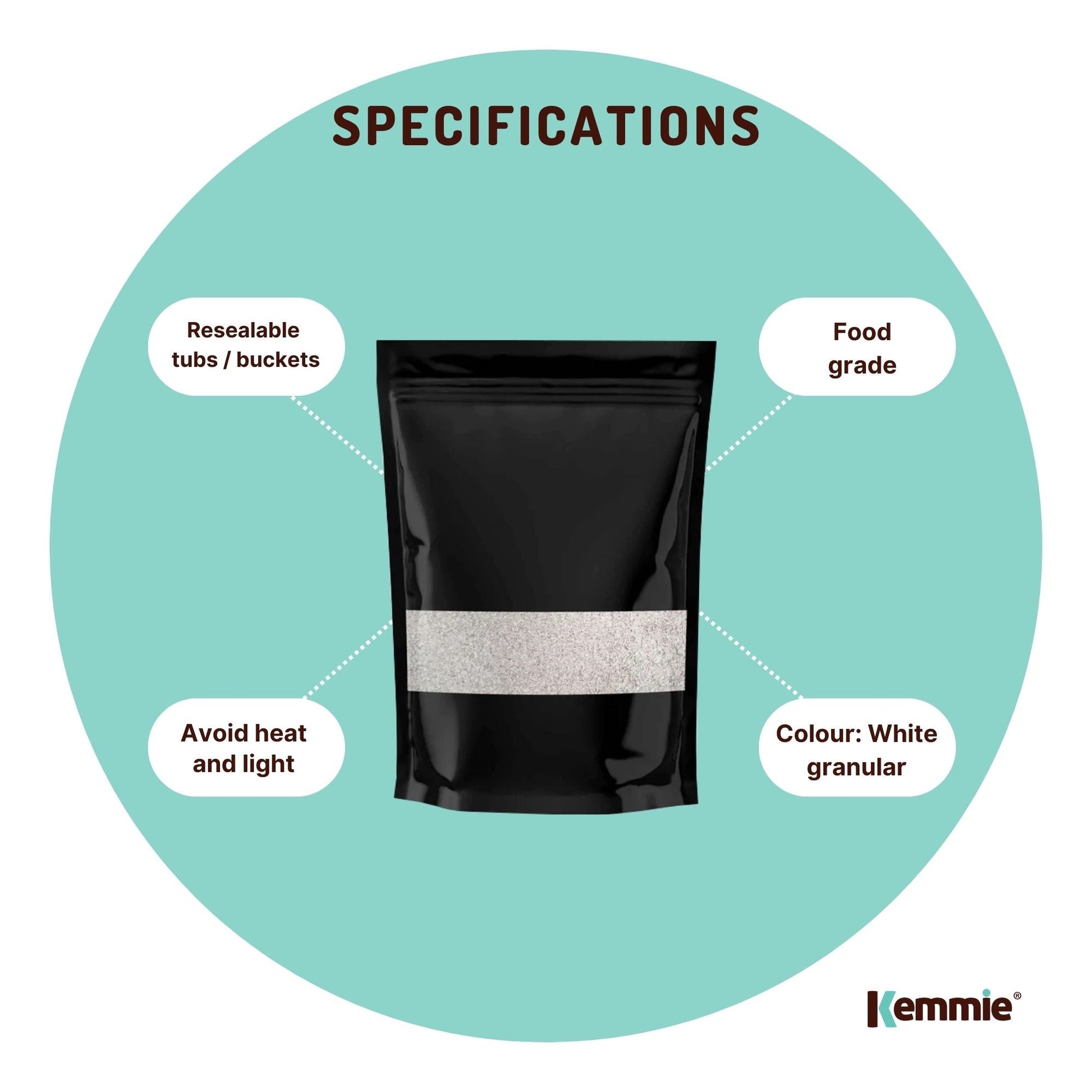 Kemmie 2Kg Potassium Sorbate Food Grade Granules Preservative E202 Cosmetic