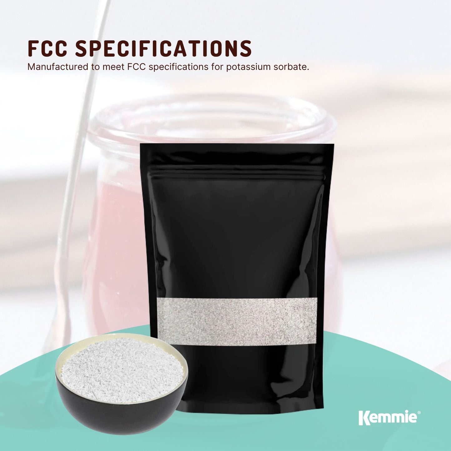 Kemmie 1Kg Potassium Sorbate Granules E202 Preservative Cosmetic Brewing