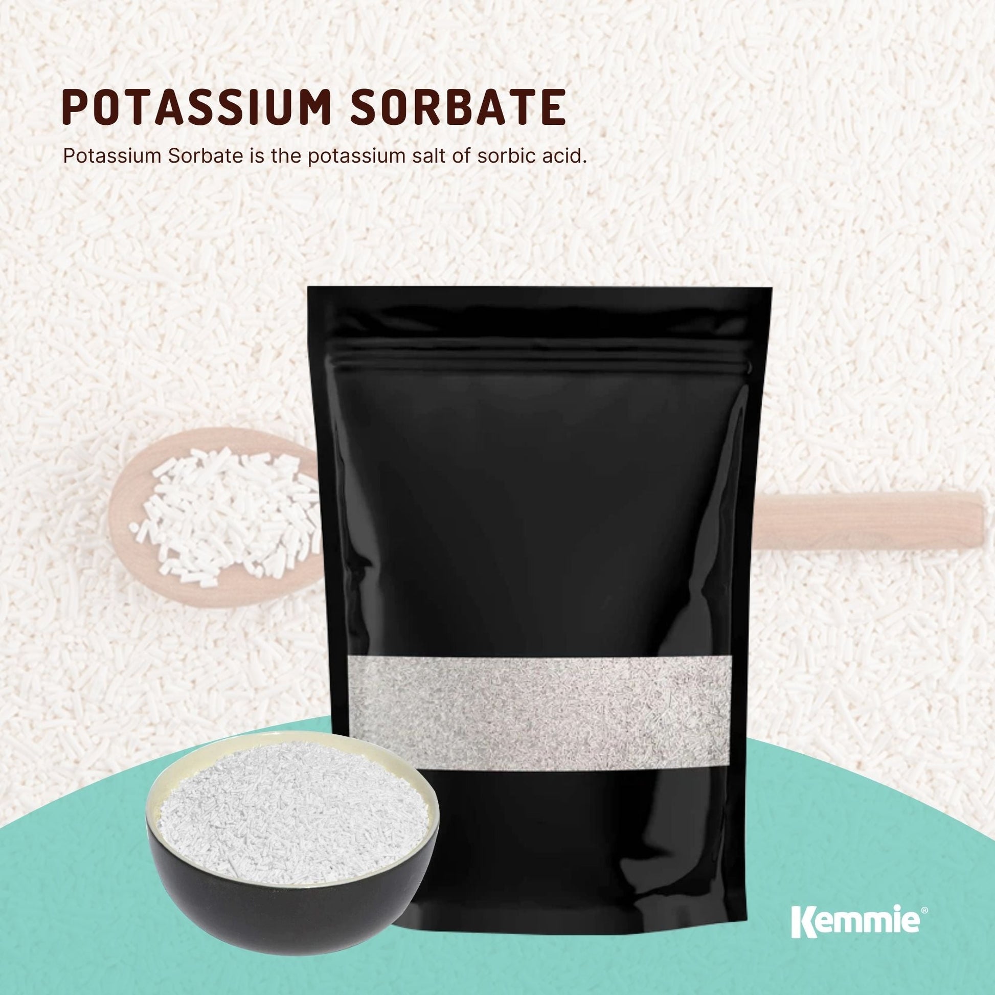 Kemmie 50g Potassium Sorbate Food Grade Granules Preservative E202 Cosmetic Brew