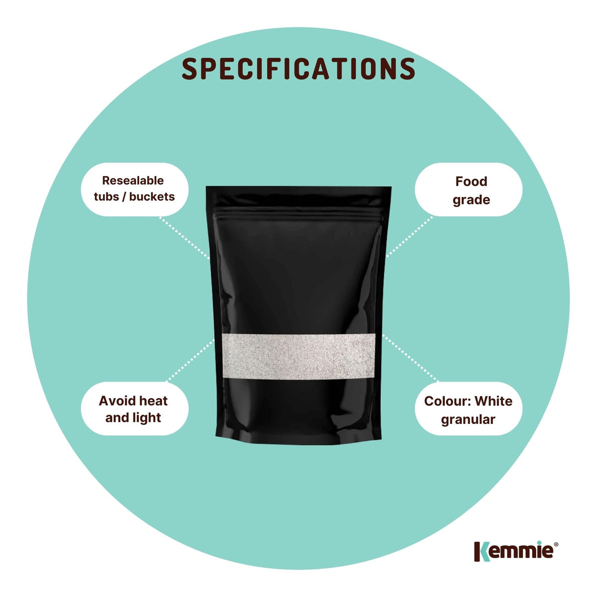 Kemmie 50g Potassium Sorbate Granules E202 Preservative Cosmetic Brewing