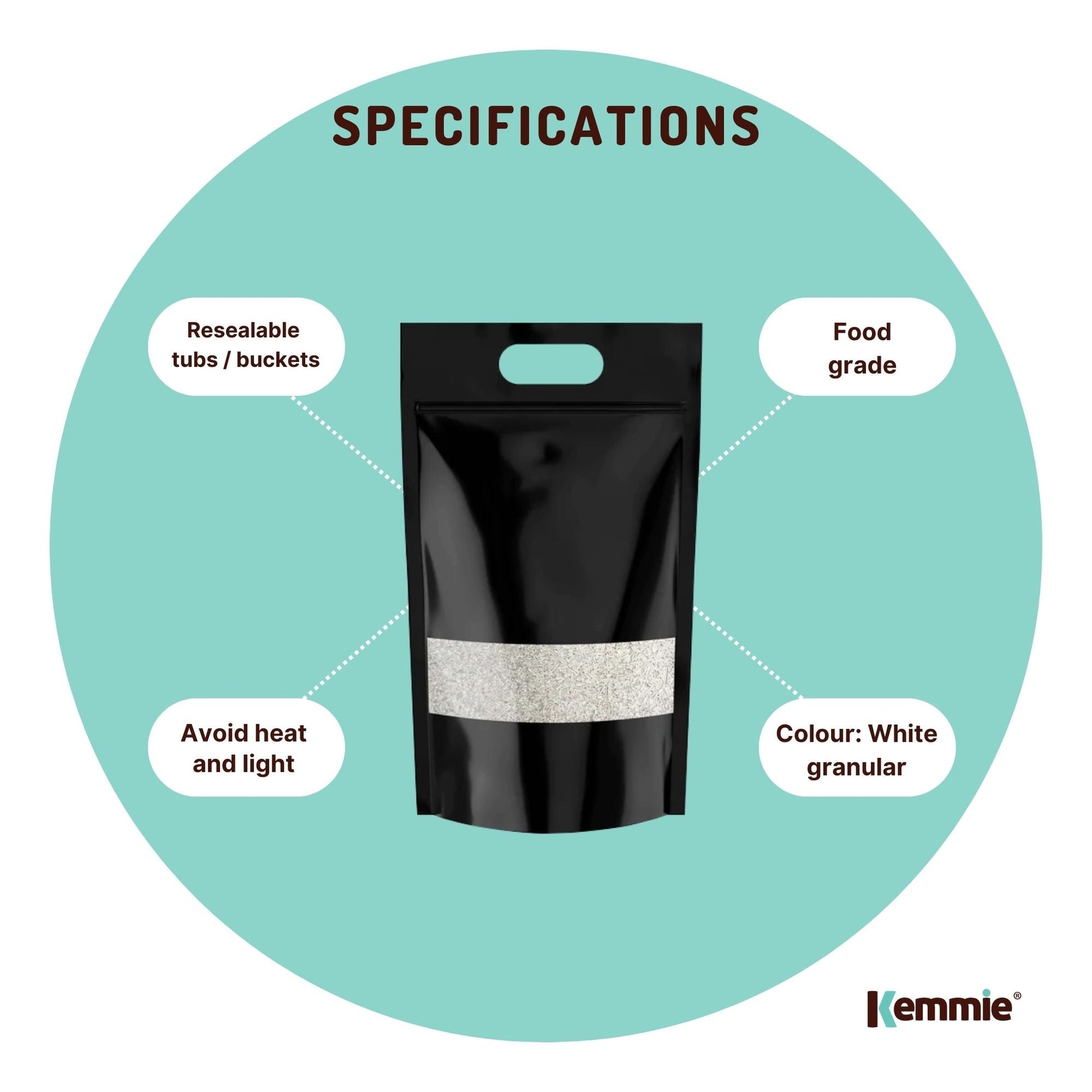 Kemmie Bulk 10Kg Potassium Sorbate Food Grade Granules Preservative E202