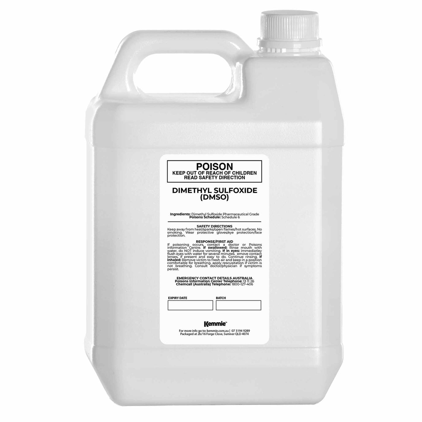 Kemmie DMSO Liquid 99.9% Pure - USP Grade Dimethyl Sulfoxide Solvent