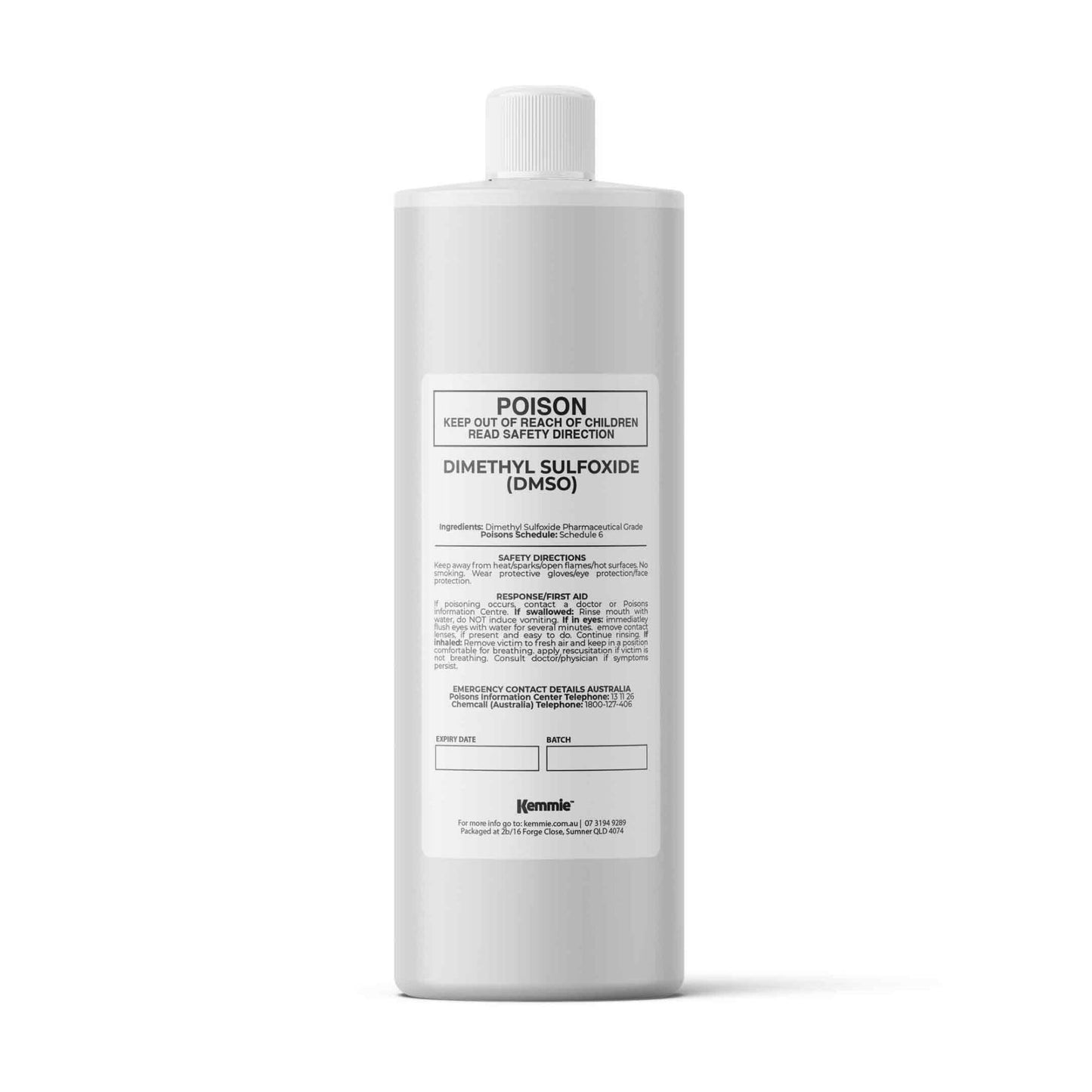 Kemmie DMSO Liquid 99.9% Pure - USP Grade Dimethyl Sulfoxide Solvent
