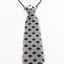 Kids Boys Black & White Patterned Elastic Neck Tie - Crown