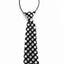 Kids Boys Black & White Patterned Elastic Neck Tie - Large Polka Dots