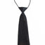 Kids Boys Black & White Patterned Elastic Neck Tie - Little Diamonds