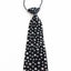 Kids Boys Black & White Patterned Elastic Neck Tie - Stars